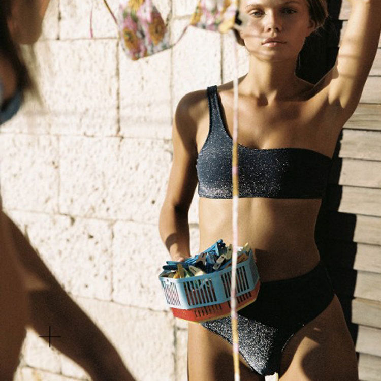 Women's Bikini Sets One Shoulder Top Bathing Suit for Women 2 Piece Bikini