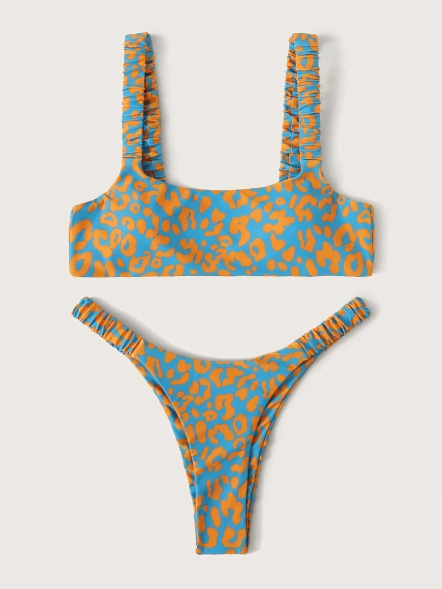 High Waist Printed Bikinis Dets for Women 2 Piece Swimwear Swimsuits