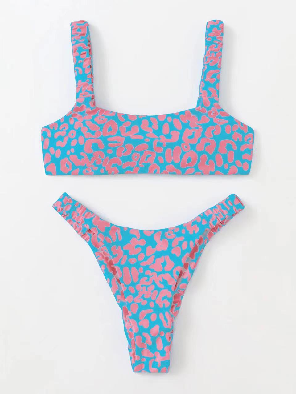High Waist Printed Bikinis Dets for Women 2 Piece Swimwear Swimsuits