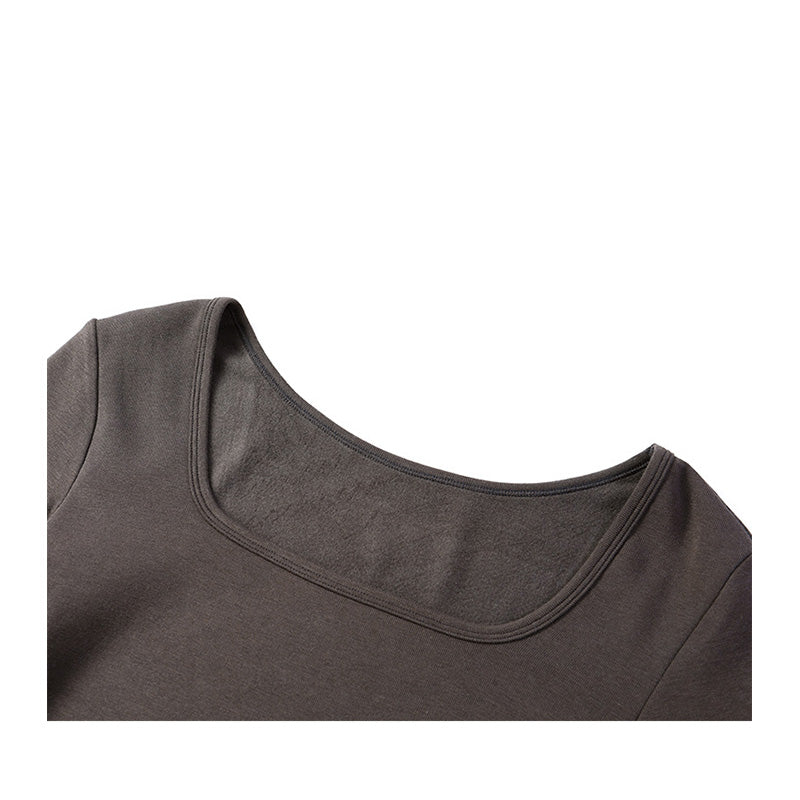 Womens Long Sleeve Scoop Neck Basic Solid Slim fit Tee Shirt Top