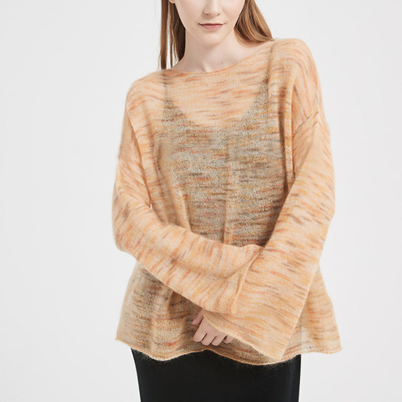 PATON Mohair Off Shoulder Top Bell Sleeve Sweater
