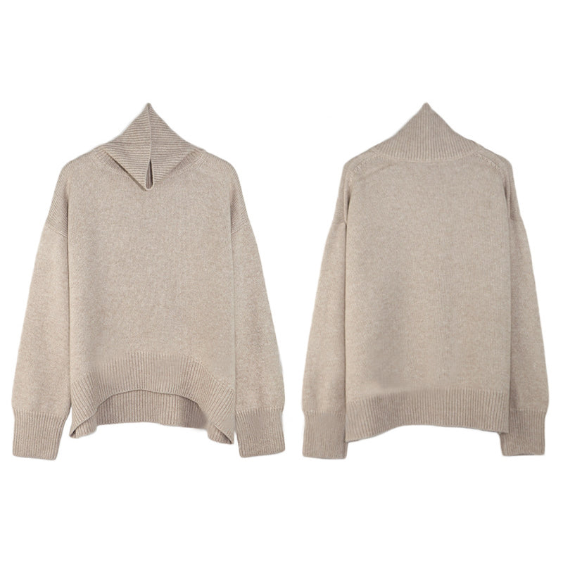 Women's Turtleneck Cashmere Loose Pullover Sweater