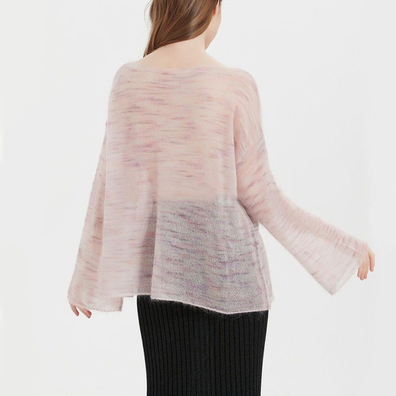 PATON Mohair Off Shoulder Top Bell Sleeve Sweater
