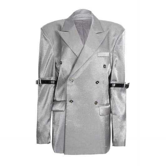 PATON Silver Smooth Sleeves Wear Suit