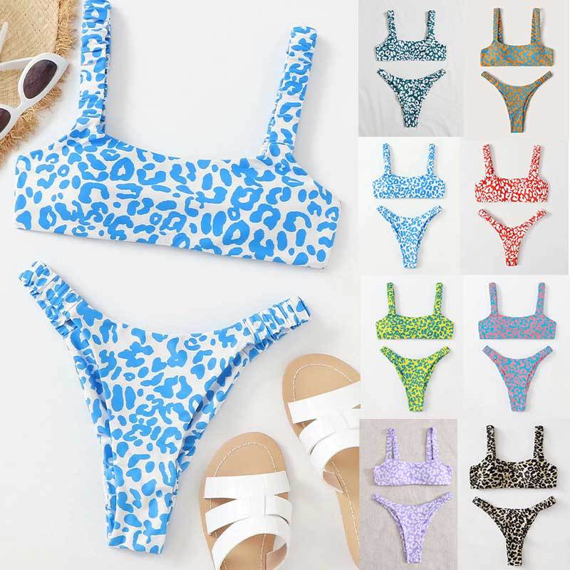 High Waist Printed Bikinis Dets for Women 2 Piece Swimwear Swimsuits