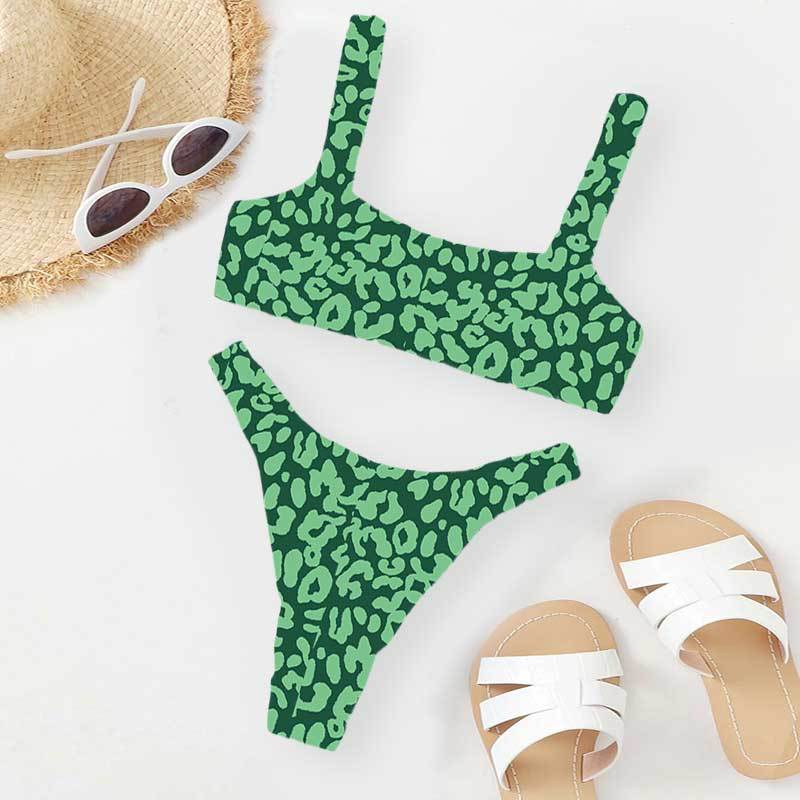 High Waist Printed Bikinis Dets for Women 2 Piece Swimwear Swimsuits