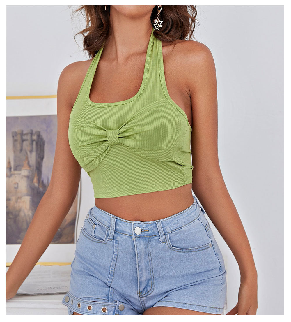 Sexy Sleeveless Top Hanging Neck Square Neck Camisole Women's Vest