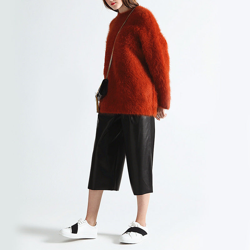 Long Sable Thickened Warm Pullover Sweater