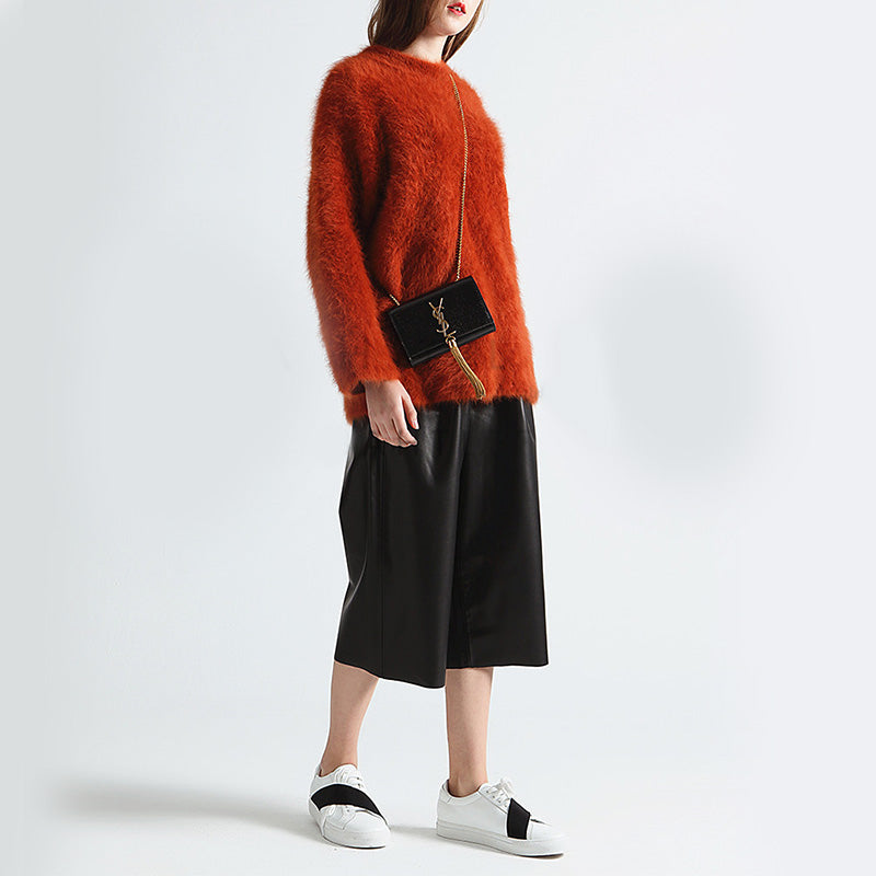 Long Sable Thickened Warm Pullover Sweater