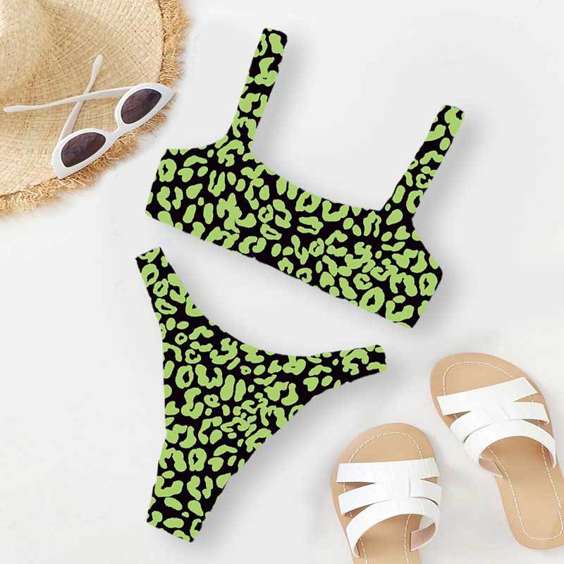 High Waist Printed Bikinis Dets for Women 2 Piece Swimwear Swimsuits