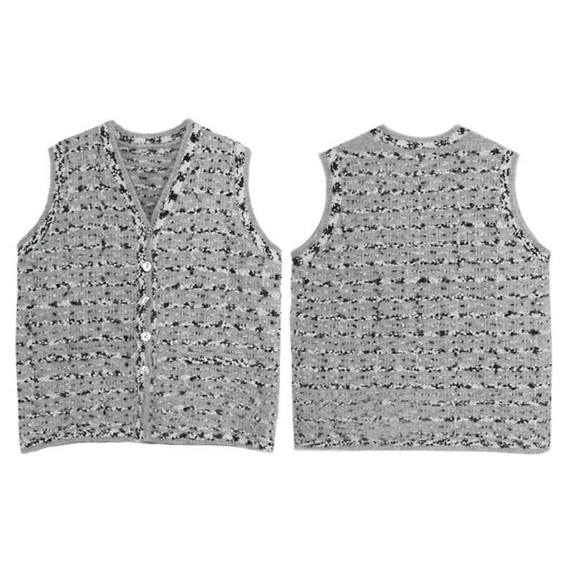 PATON Knitted Mohair Sleeveless Jacket Vest