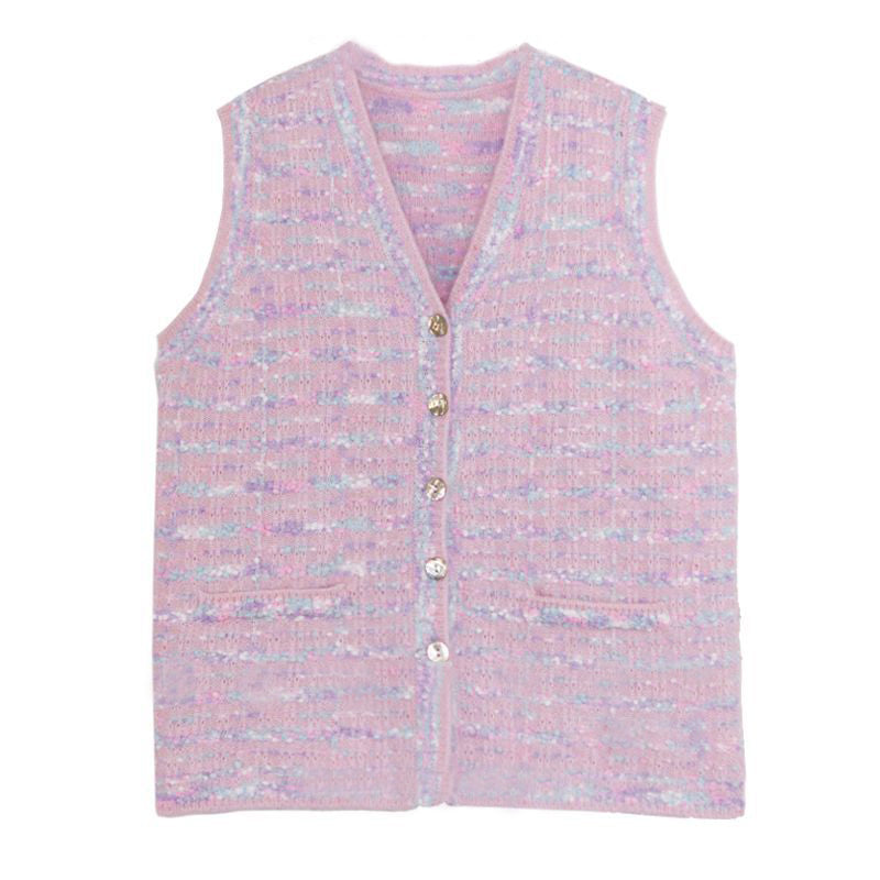 PATON Knitted Mohair Sleeveless Jacket Vest