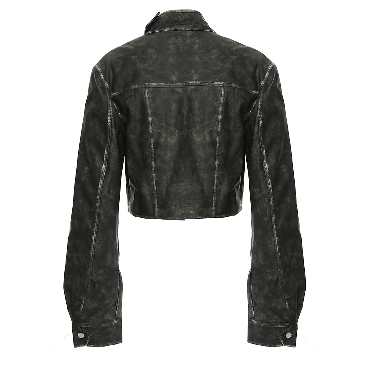 PATON Long Sleeve Zipper Leather Jacket