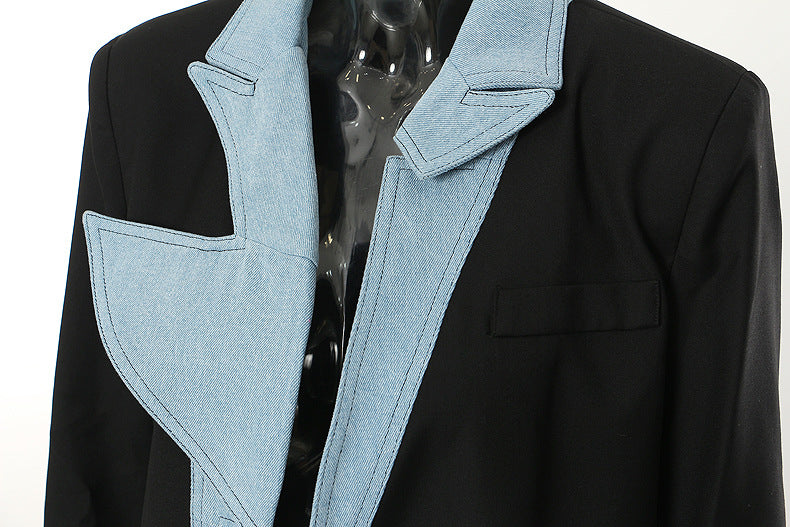 PATON Denim Spliced Suit Jacket