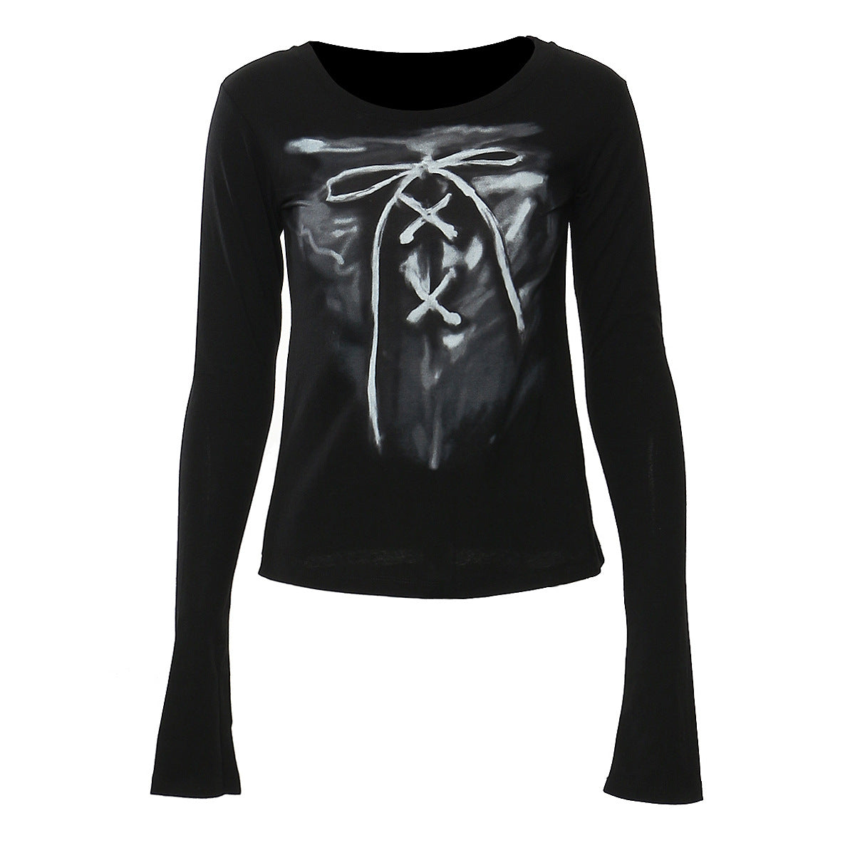 PATON Graffiti Strappy Knitted Long-sleeved Top